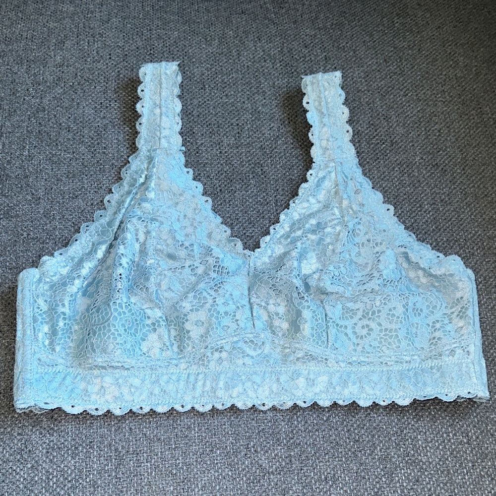 Lace Bralette in Soft Blue